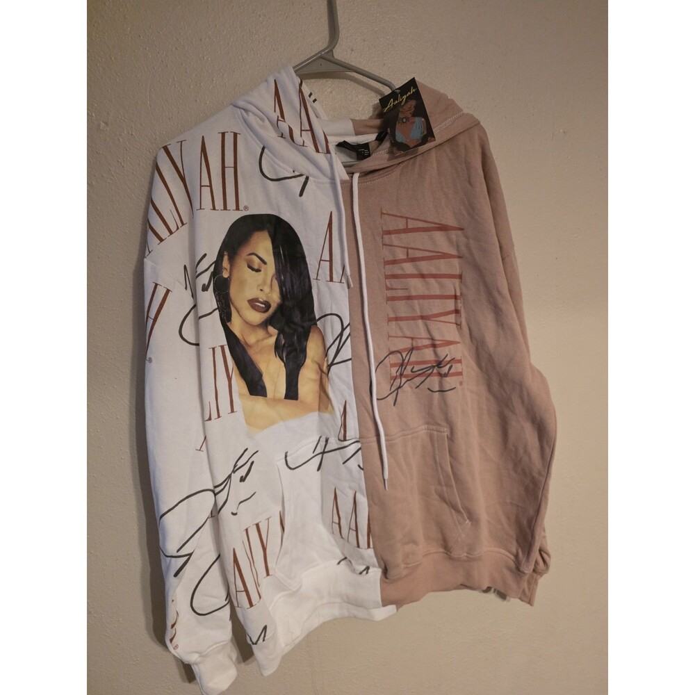 Two Tone Aaliyah Hoodie Full Graphic XL Sweatshirt R&B